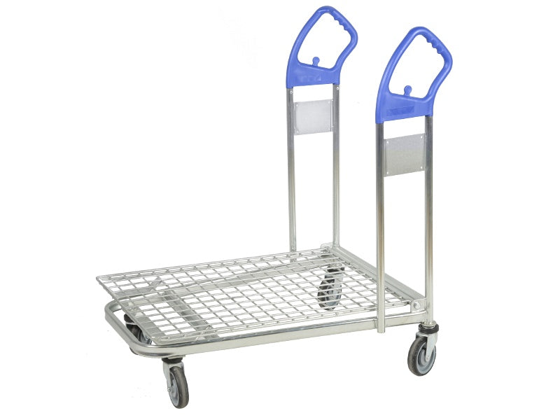 Carro de carga manual con plataforma de rejilla