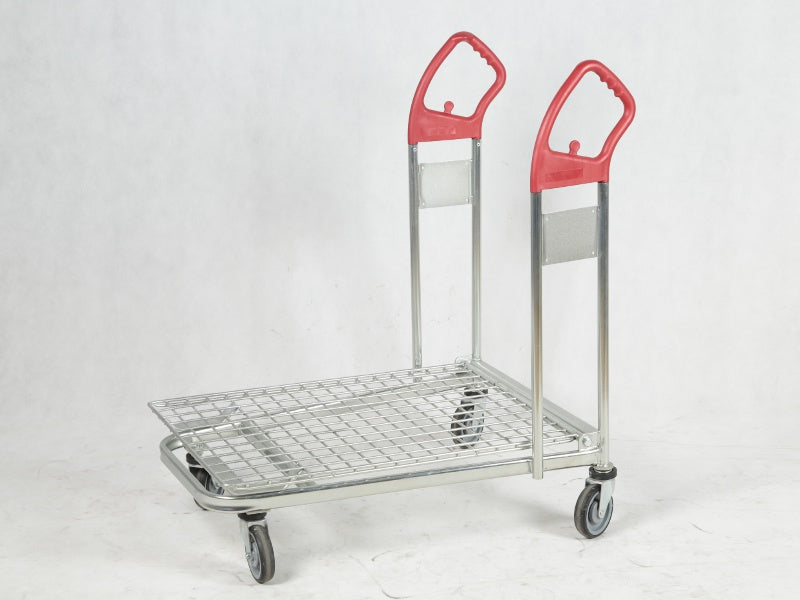 Carro de carga manual con plataforma de rejilla