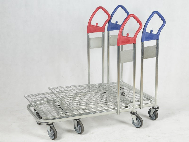 Carro de carga manual con plataforma de rejilla