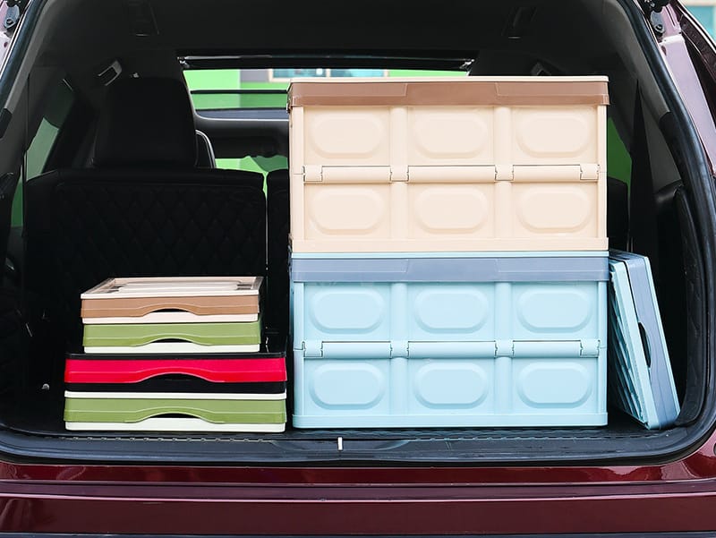 Caja plegable multiuso con tapa desmontable