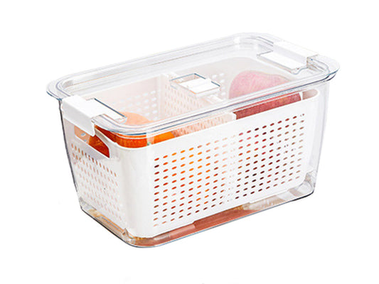 Contenedor con cesta de drenaje