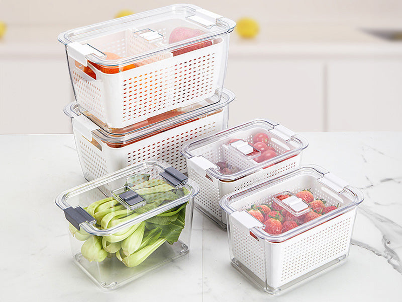 Contenedor con cesta de drenaje