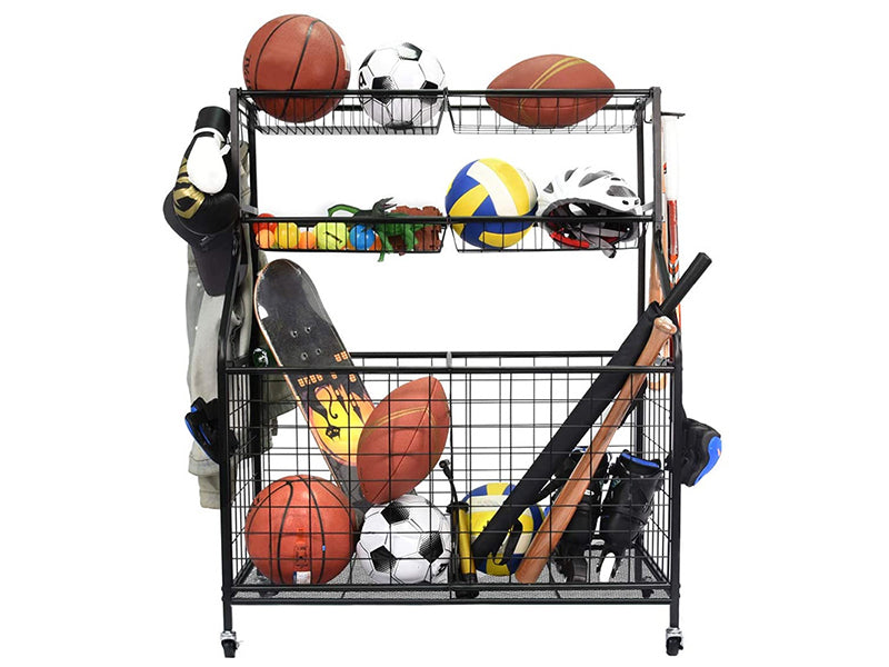 Rack organizador accesorios deportivos, pelotas  y juguetes