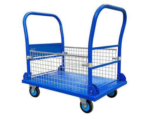 Carro de transporte de doble barra con rejilla