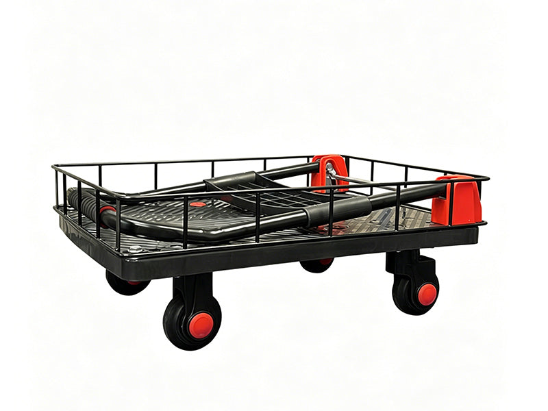 Carro para bodega con rejilla de 3 caras