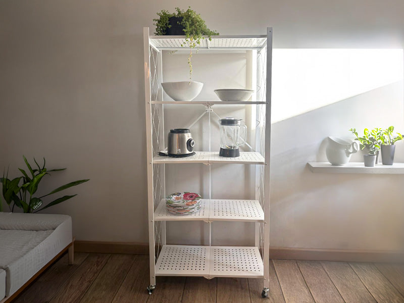 Estante organizador plegable de 4 y 5 niveles