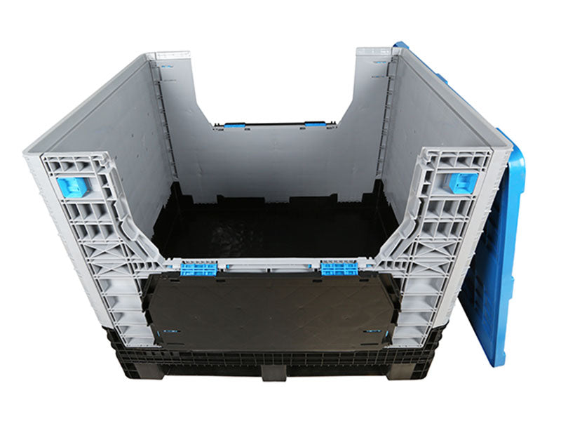 Container plástico plegable  con base de pallet