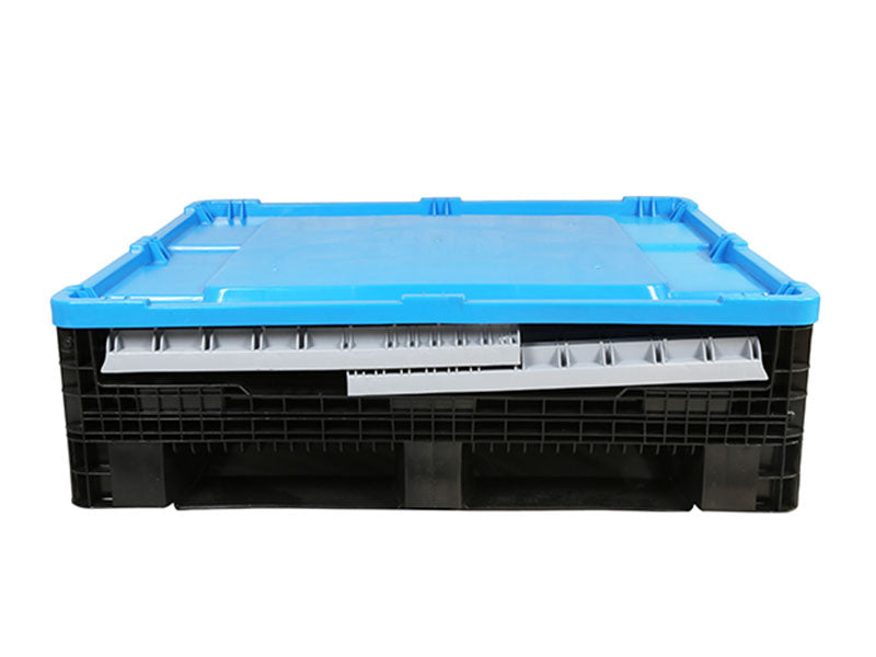 Container plástico plegable  con base de pallet