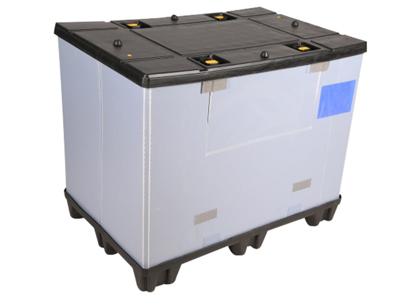 Caja de pallet  plástica plegable para material a granel