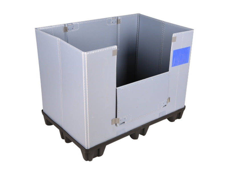 Caja de pallet  plástica plegable para material a granel